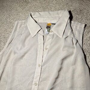 Mimi Chica Light Beige Sleeveless Shirt